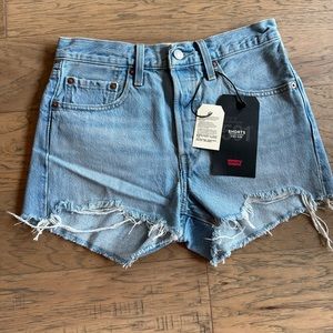 Levi’s 501 high rise jean shorts, size 26, original fit